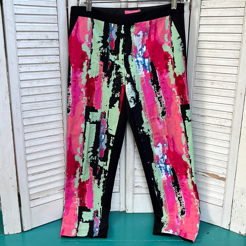 Isaac Mizrahi Funky Soho Printed Front Ankle Pant